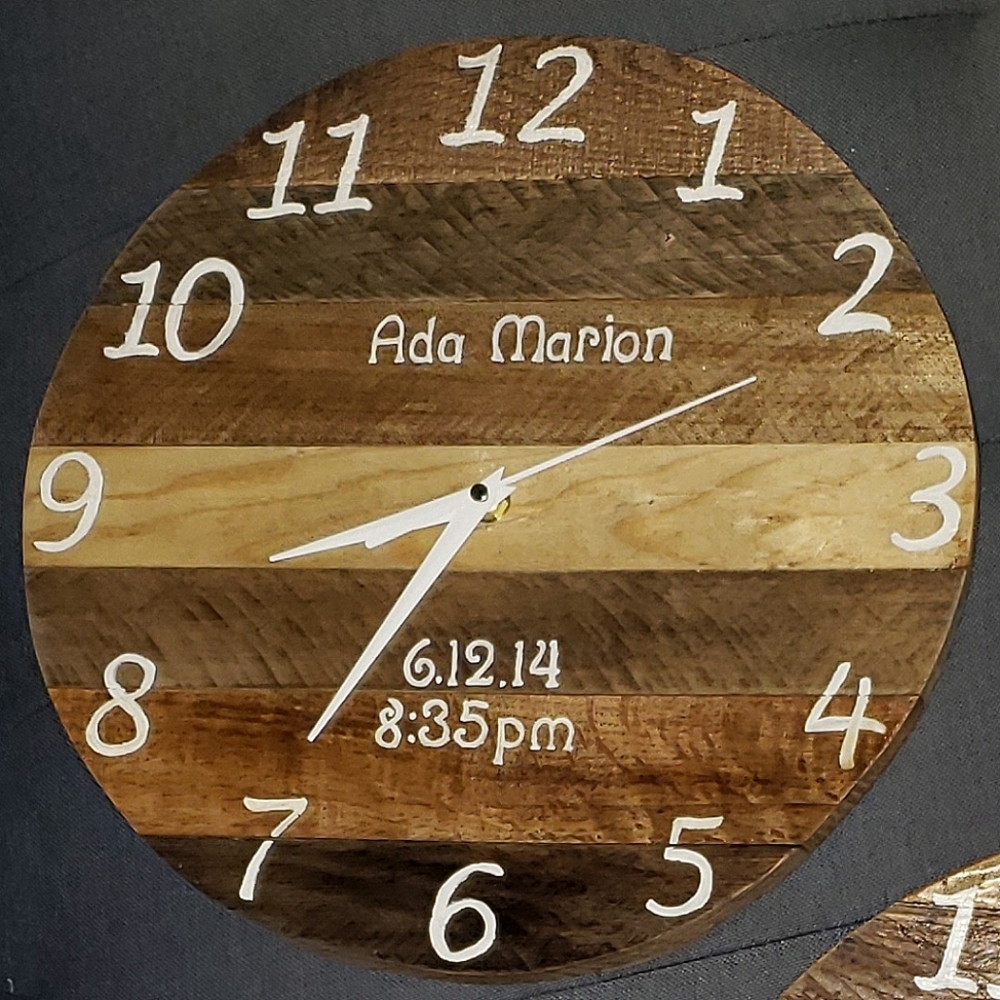 Custom Made Pallet Wood Frozen Time Clock